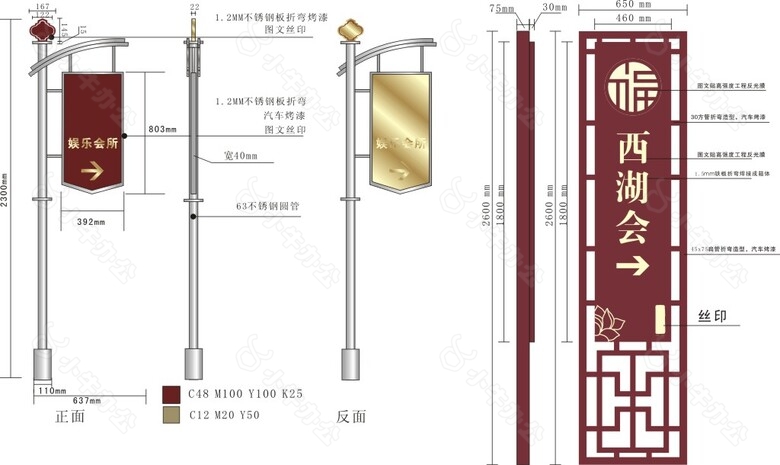 立式指示牌导视牌导视系统CDR矢量