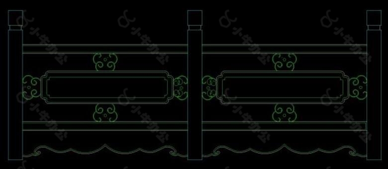 CAD室内设计施工图常用图块之栏杆
