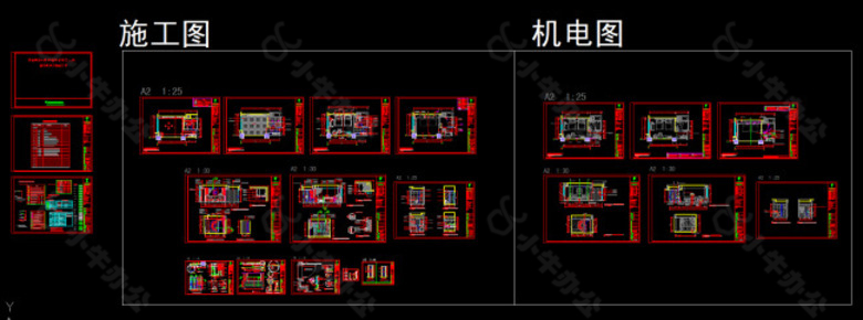 酒店双人房施工图