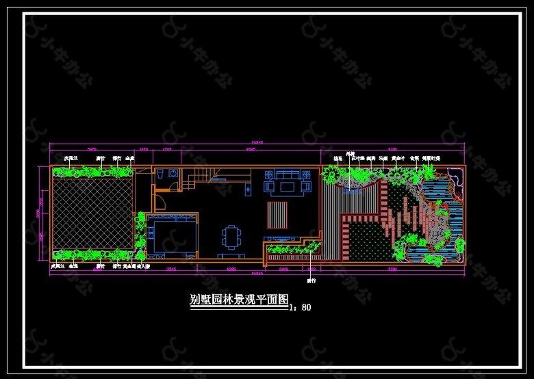 别墅园林景观平面图