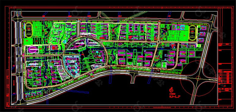 某大学城景观规划图