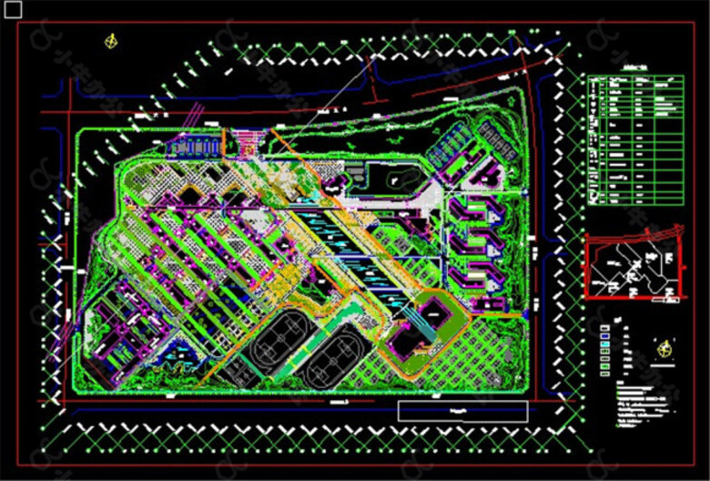 某大学校园景观设计总平面图