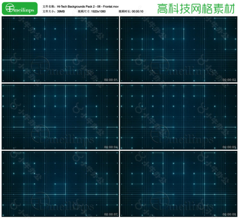 高科技主题的线条线框背景视频素材06