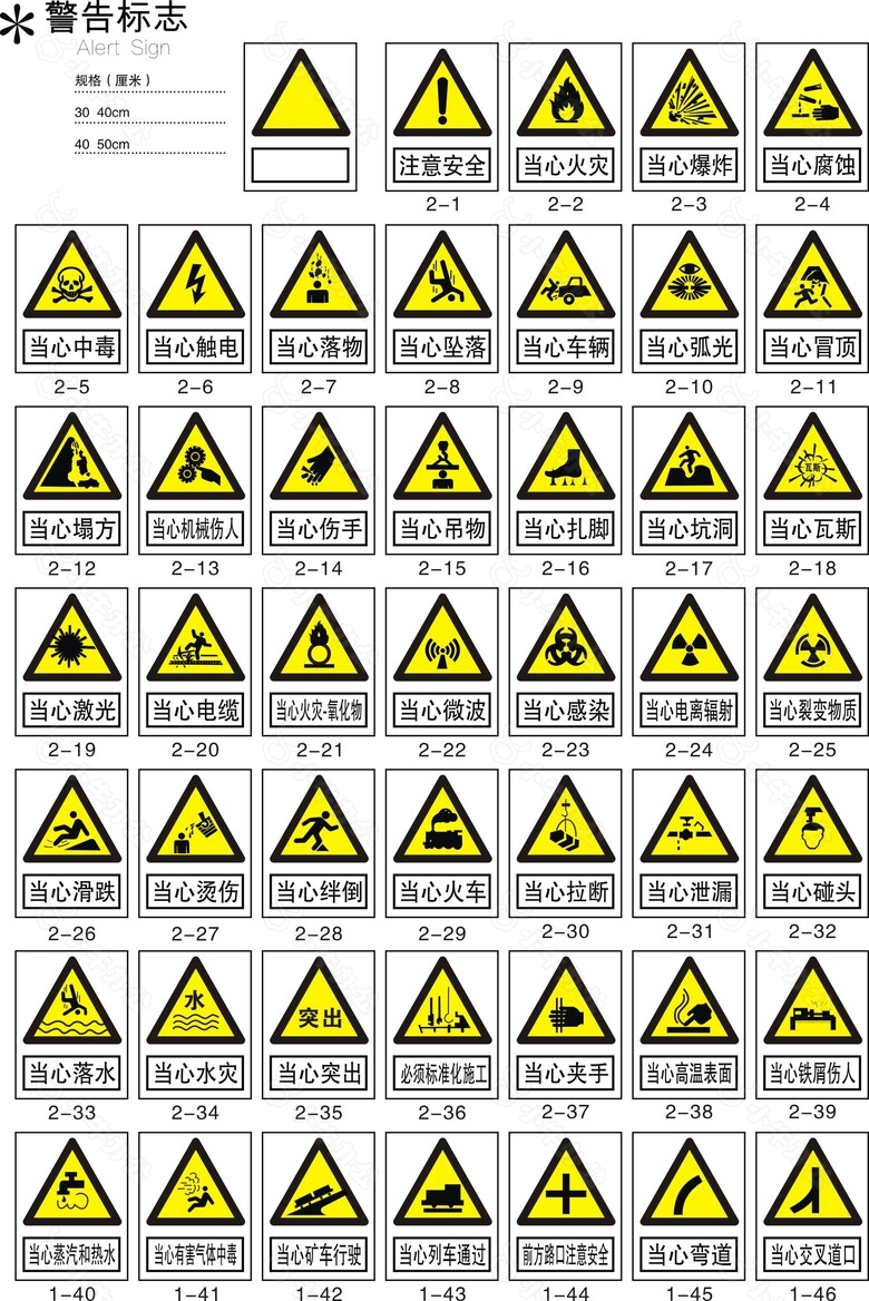 46款警告标示