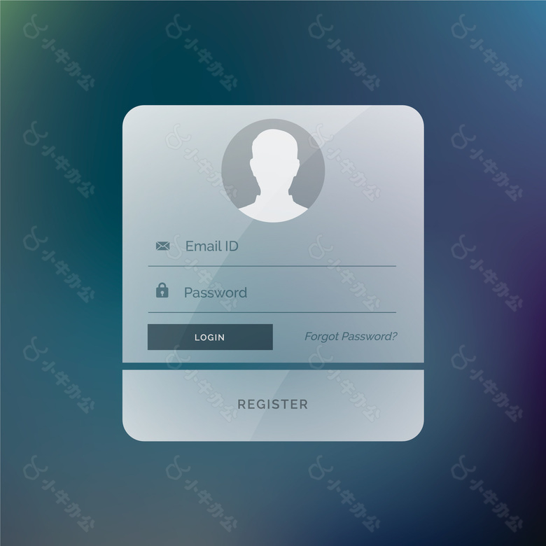 极简风蓝灰色底纹移动端登录注册界面