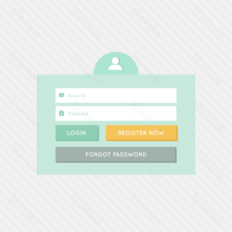 简约清新斜条底纹UI登录注册页面