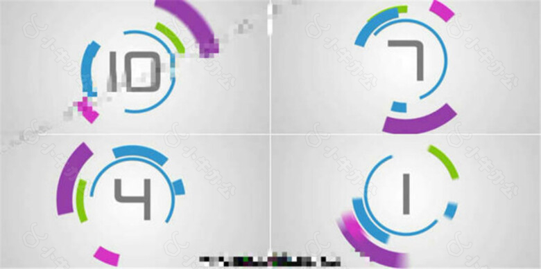 现代简约风格的数字倒计时AE工程