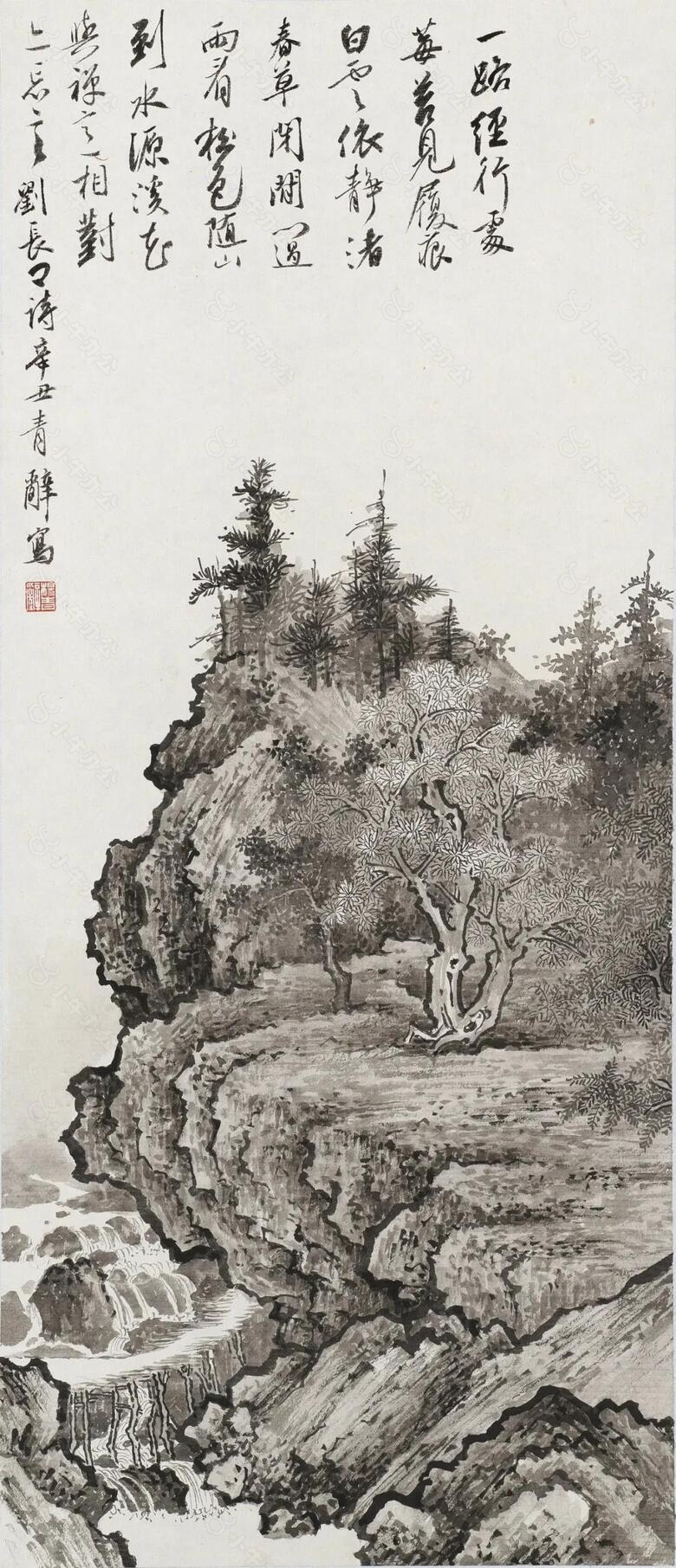 巉岩耸峙图｜杨青辞国画选