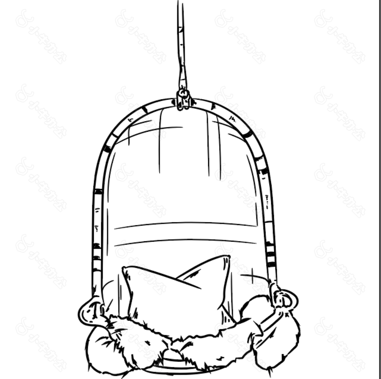 吊椅简笔画