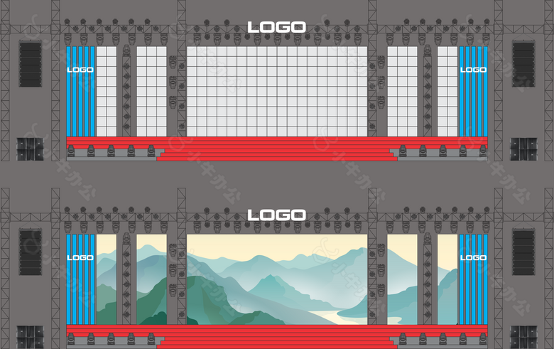 舞台3D模型 stage design