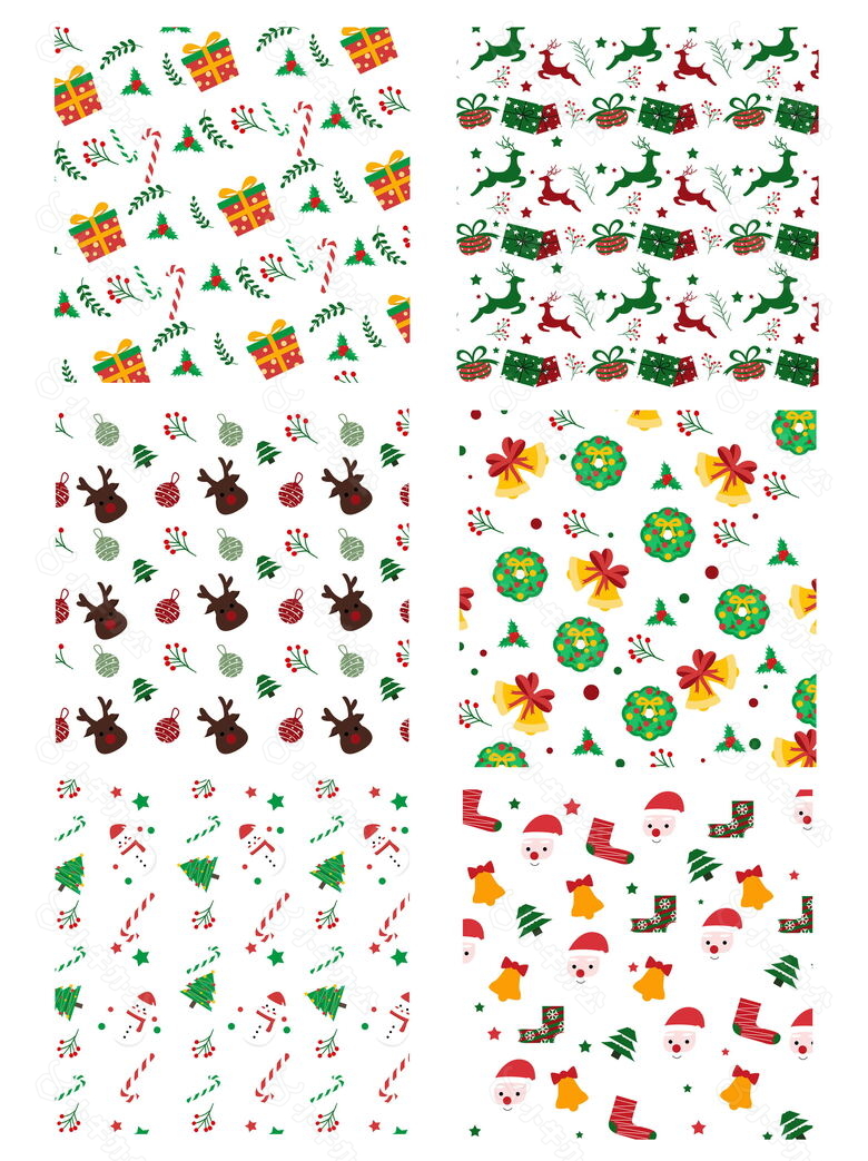卡通可爱圣诞节底纹