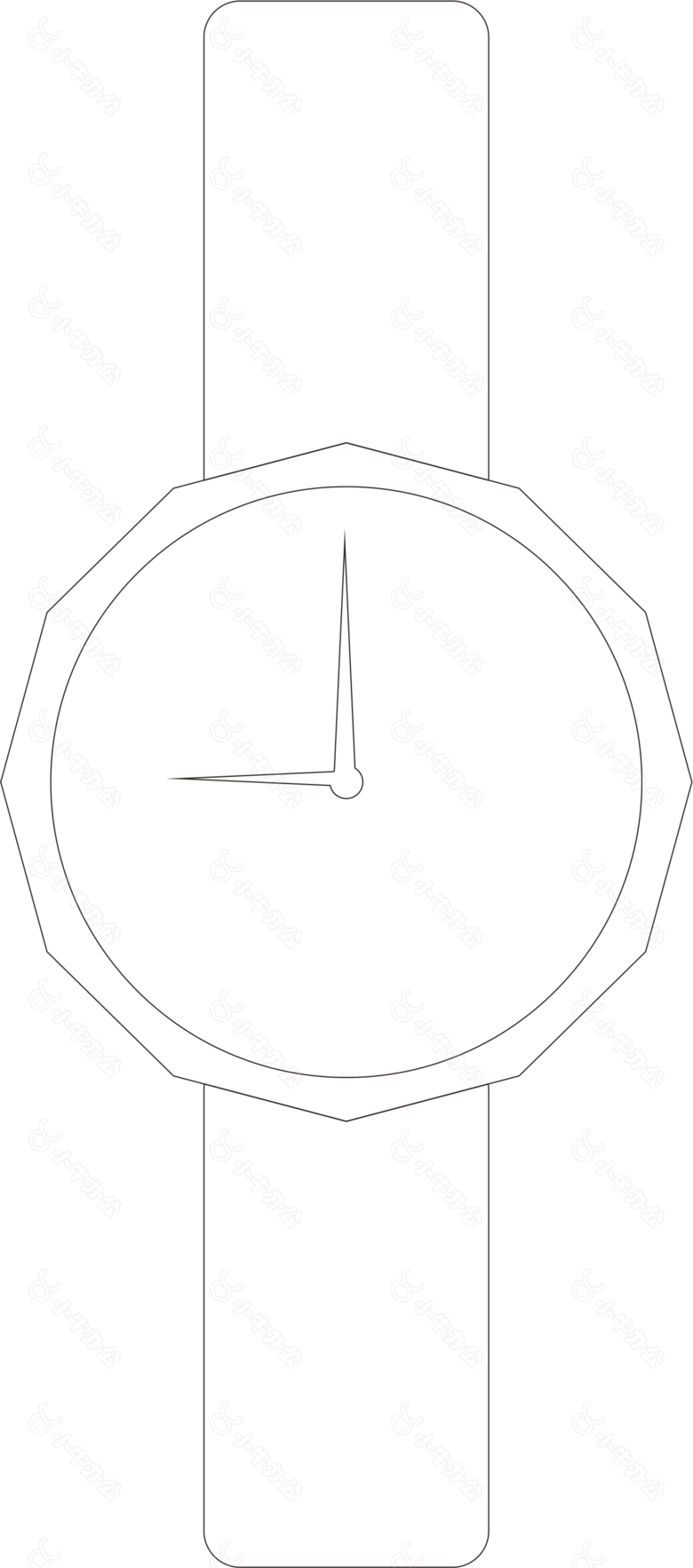 手表线条图标