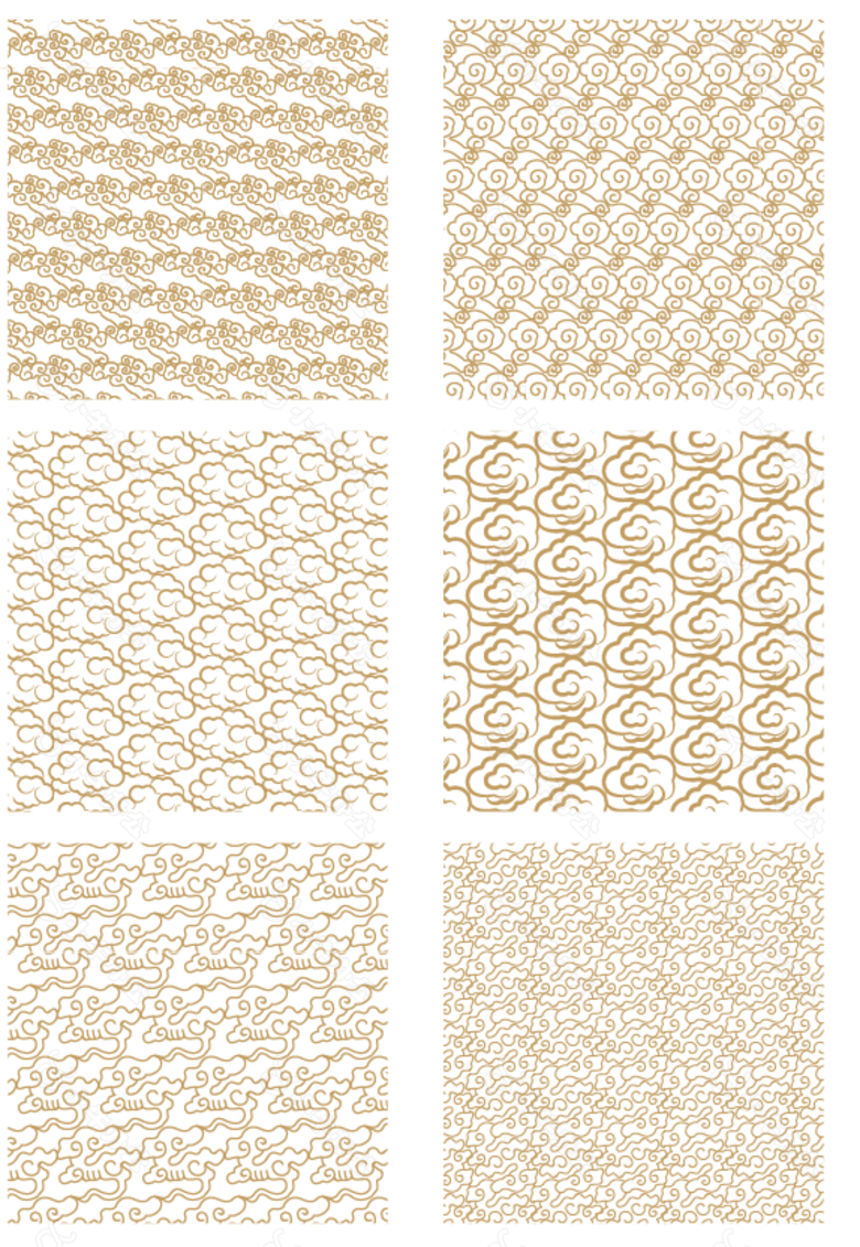 古风底纹祥云吉祥图案AI