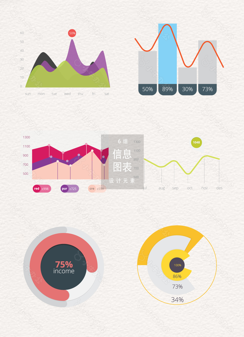 信息数据图表设计素材