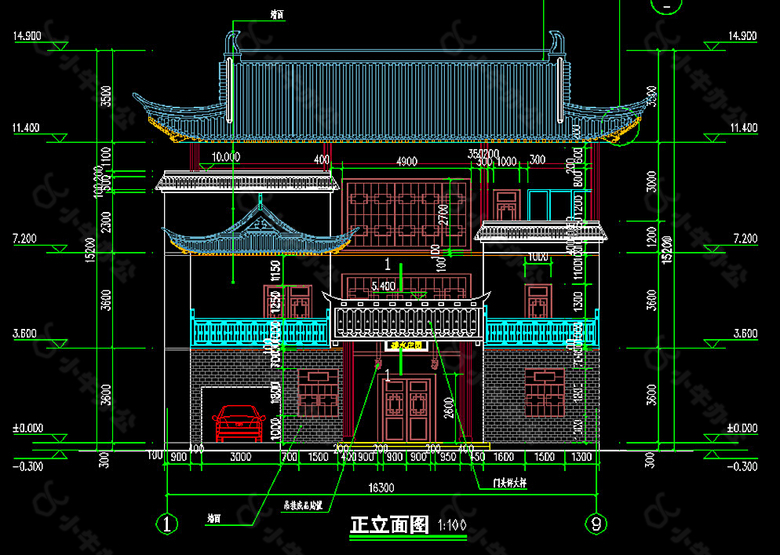 别墅施工图图片