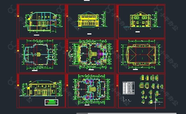 联体别墅建筑施工图