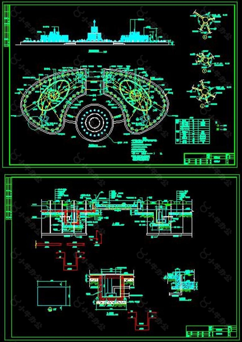 某健身广场喷泉施工图