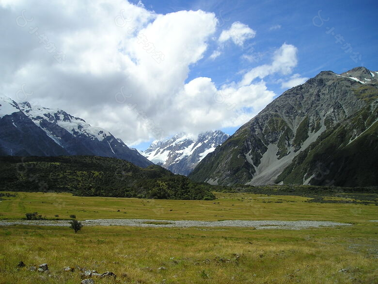 新西兰,山,库克山