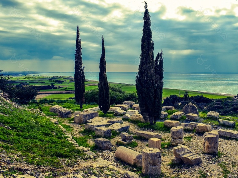 废墟,塞浦路斯,kourion