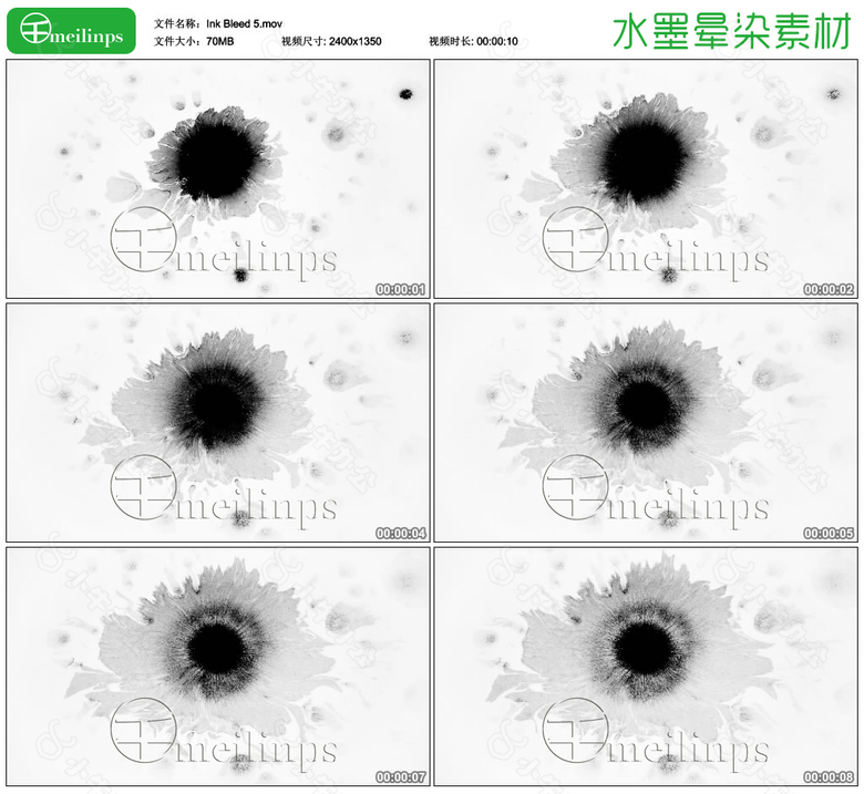 中国风水墨晕染动画素材5