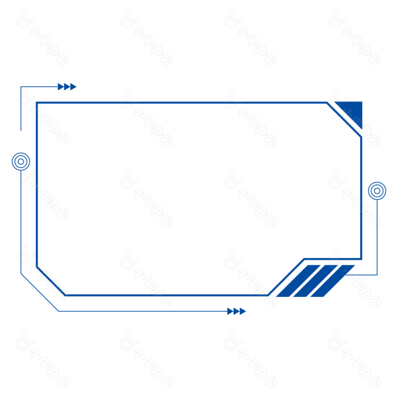 现代蓝色科技边框