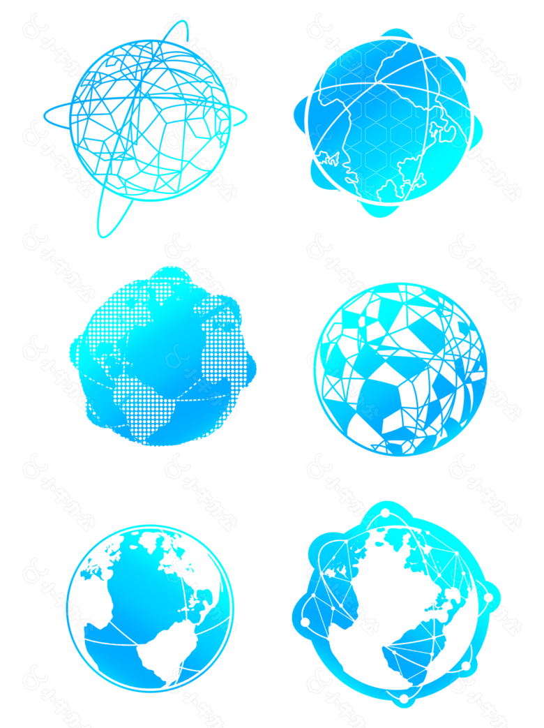 科技感点线面地球图案