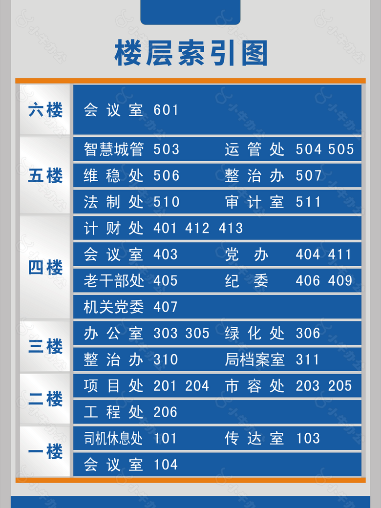 公司办公楼层索引图指示牌设计