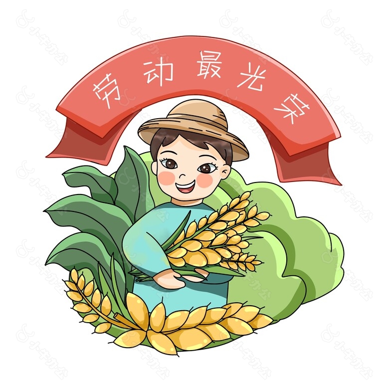 卡通劳动人物农民扁平风插画图片大全