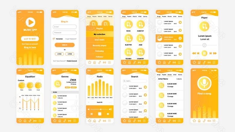 音乐软件移动端UI界面设计