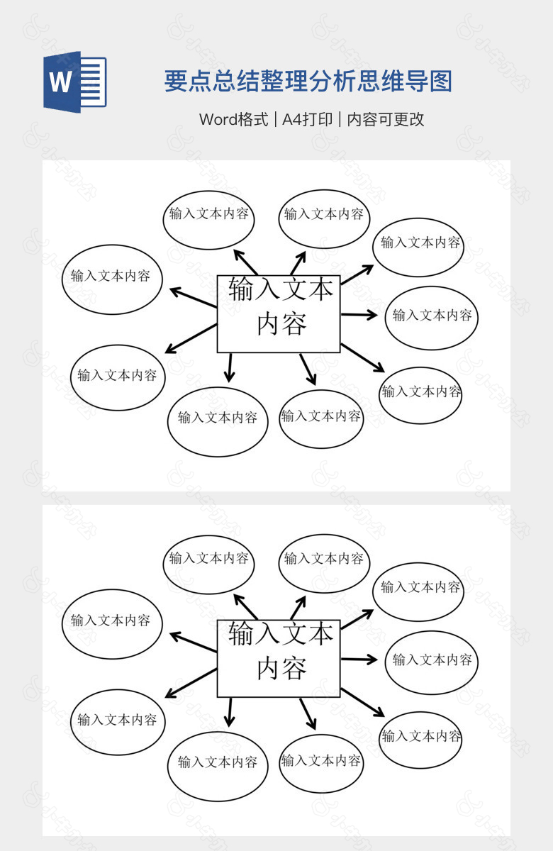 要点总结整理分析思维导图