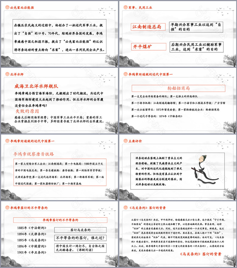 古风评析李鸿章毁誉参半的一生PPT模板no.2