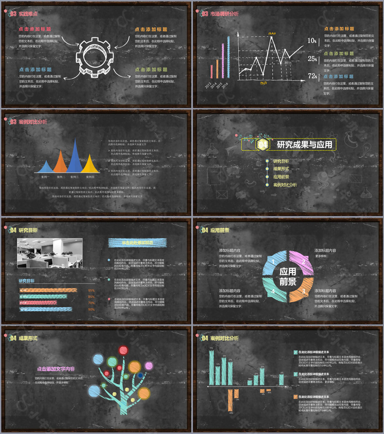 黑板风毕业论文答辩开题报告PPT模板no.3