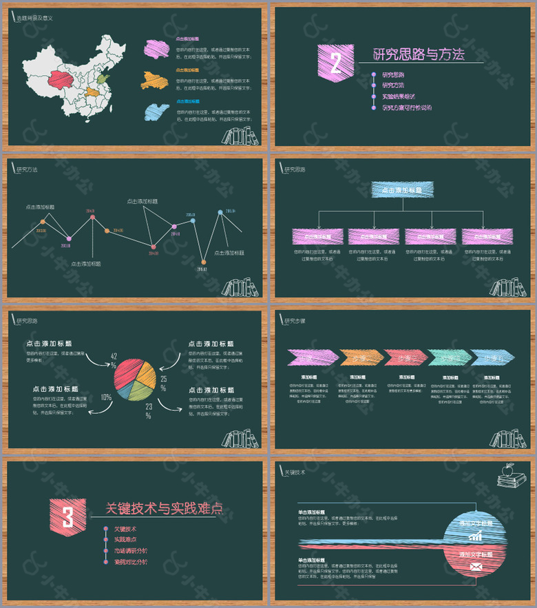 实用粉笔字风毕业答辩开题报告PPT模板no.2