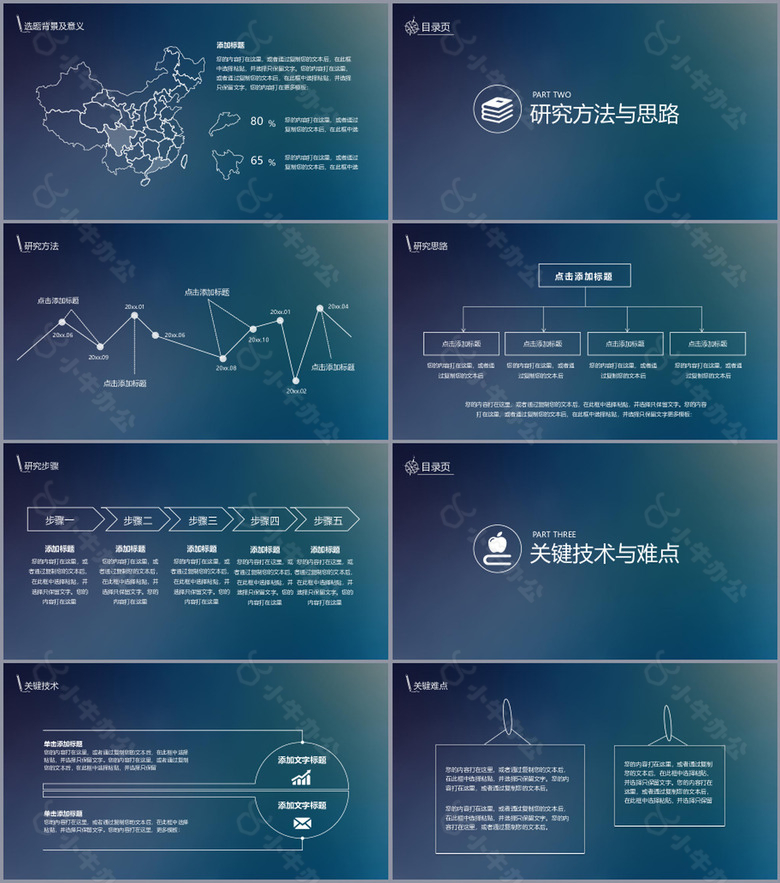 极致清新实用毕业论文答辩PPT模板no.2