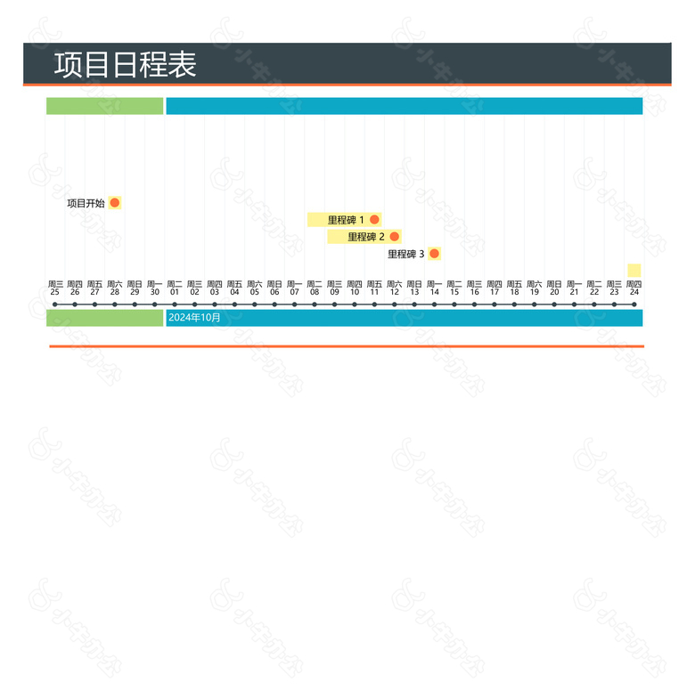 项目进度计划日程表格no.2