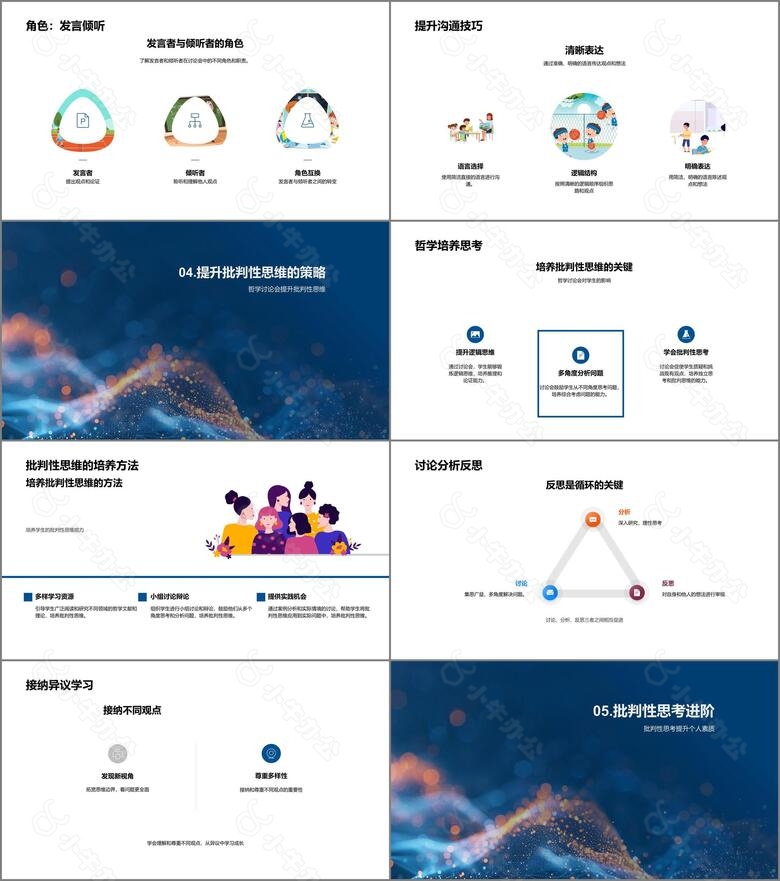 哲学讨论锻炼思维PPT模板no.3