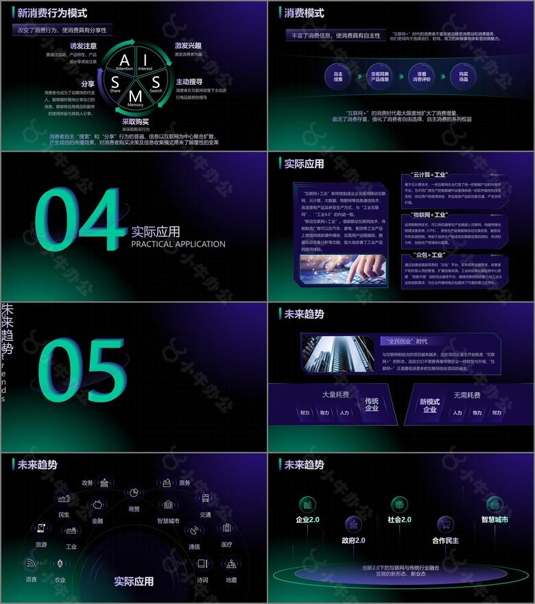 弥散科技风互联网介绍PPT模板no.3