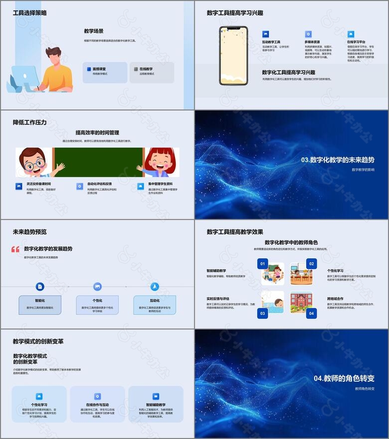 数字化教学提效PPT模板no.2
