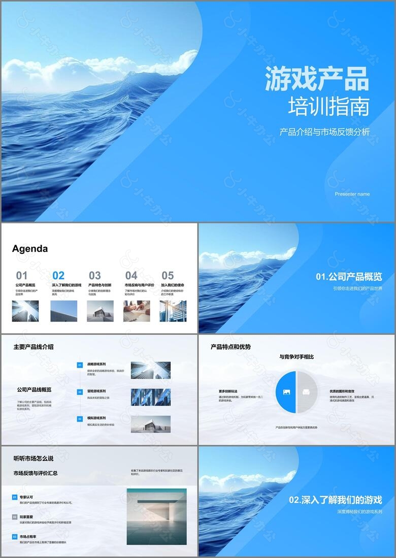 游戏产品培训指南PPT模板