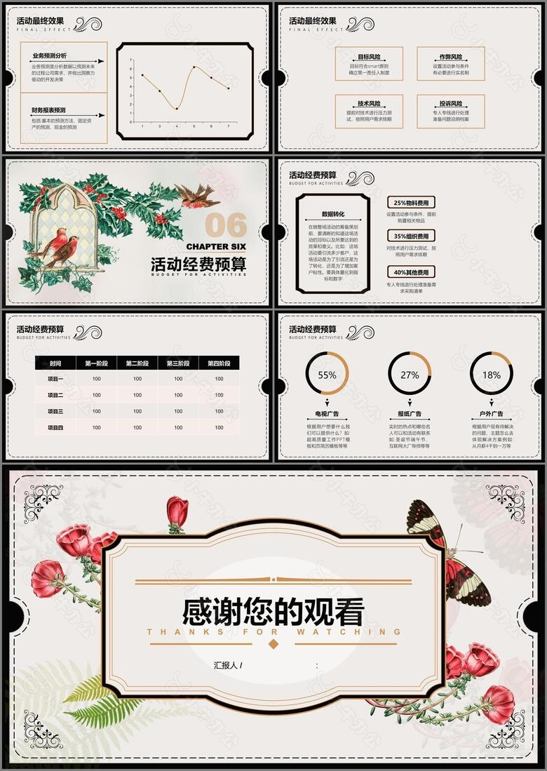 米色复古风活动策划PPT模板no.4