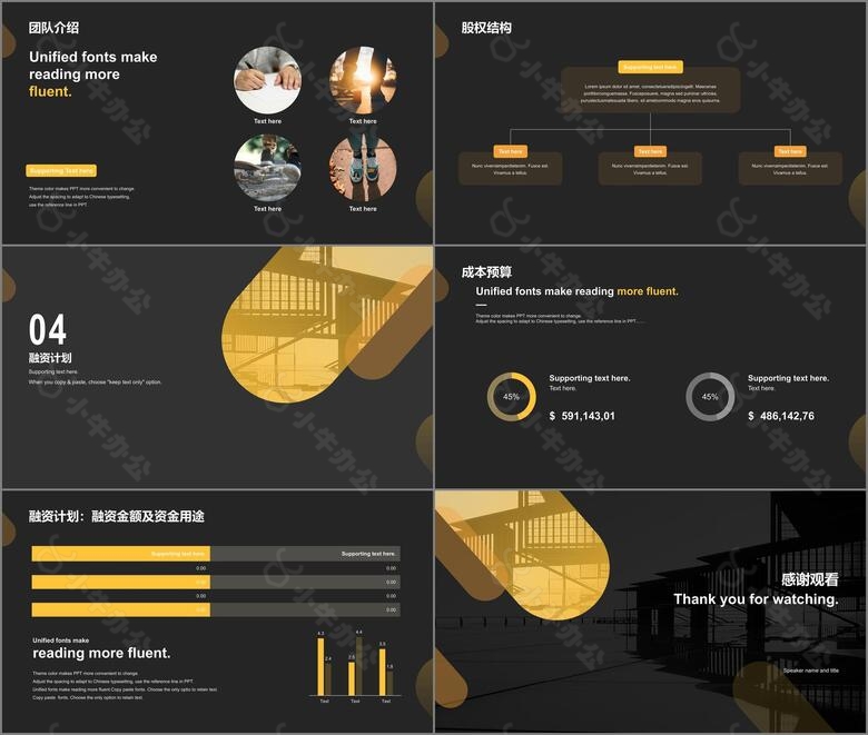 黄色简约扁平商业融资计划书no.3