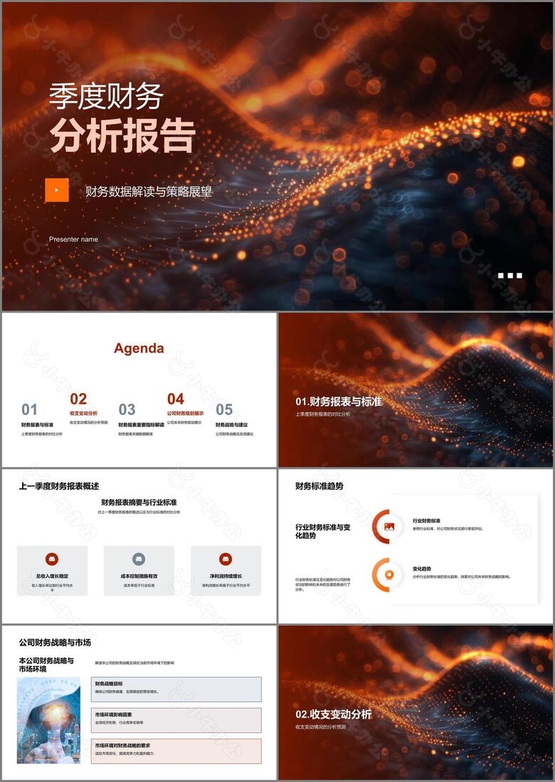 季度财务分析报告PPT模板