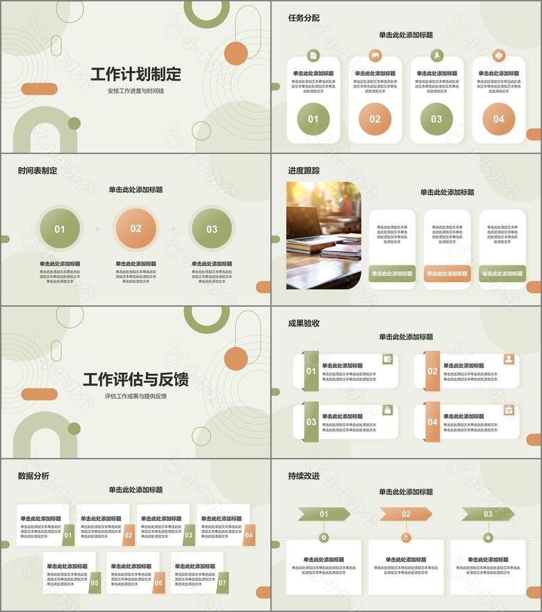 绿色简约风职场工作计划制定汇报PPT模板no.2