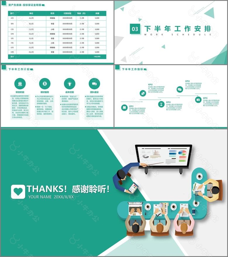 青绿色简约风工作汇报财务数据分析工作汇报no.3