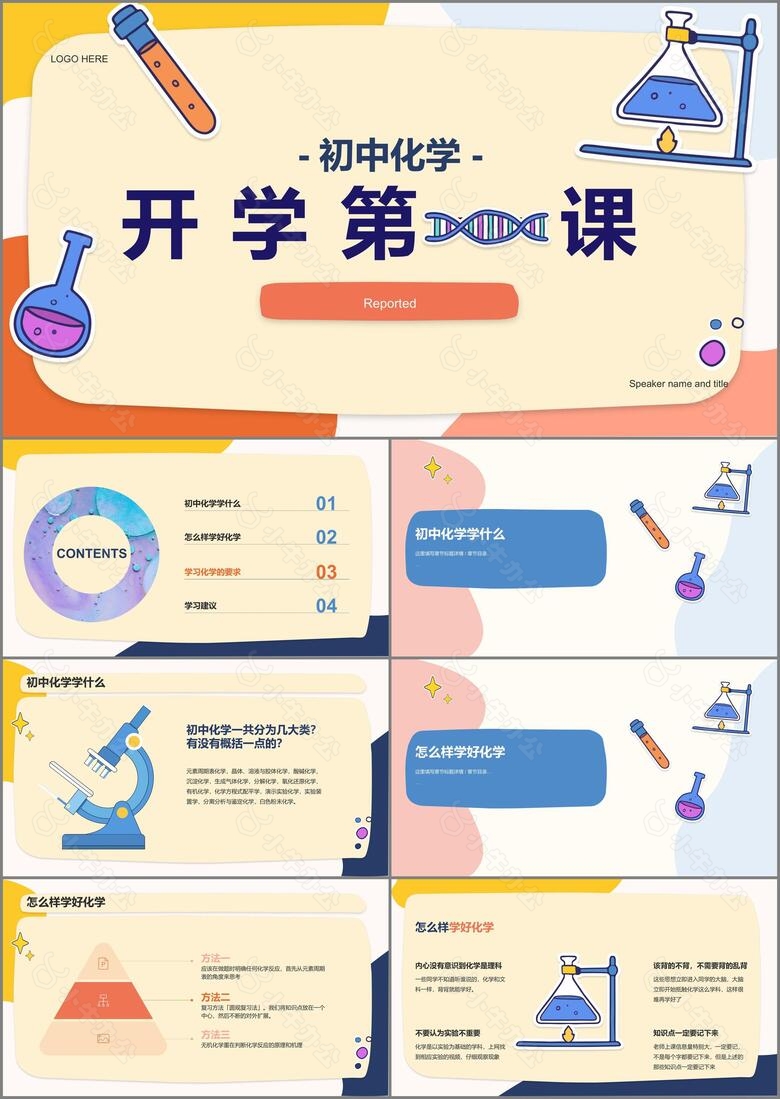 橙色开学第一课初中化学