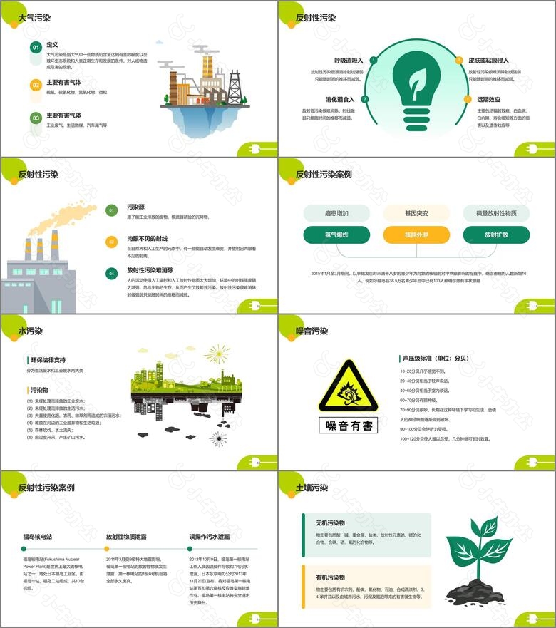 绿色扁平简约保护环境主题教育PPTno.2