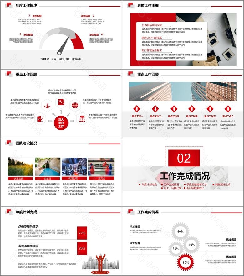 2024红色大气简约年终述职报告工作汇报动态PPT模板no.2