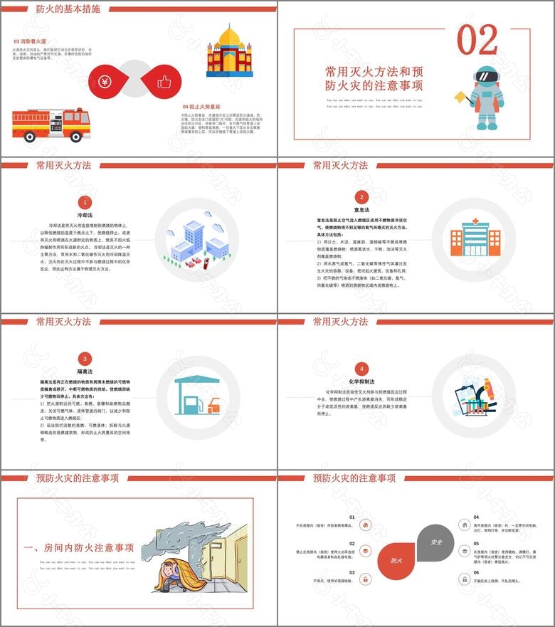 企业消防安全教育培训教案通用PPT模板no.2