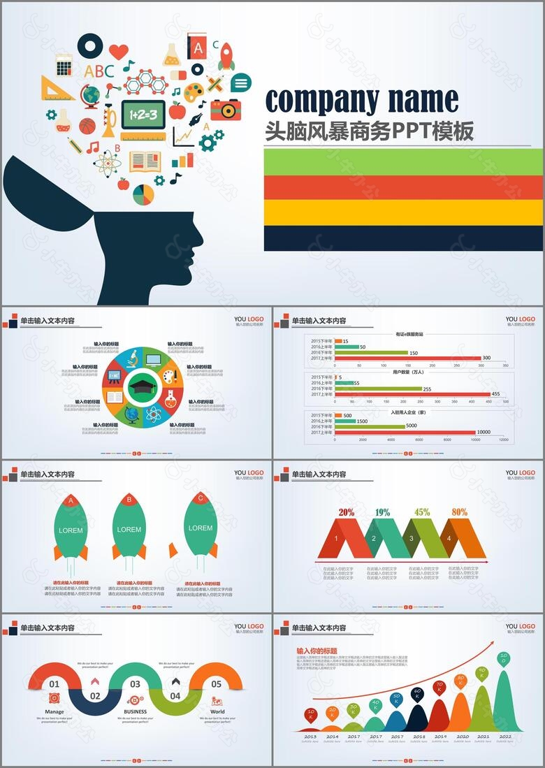 最强大脑头脑风暴教育培训工作汇报PPT