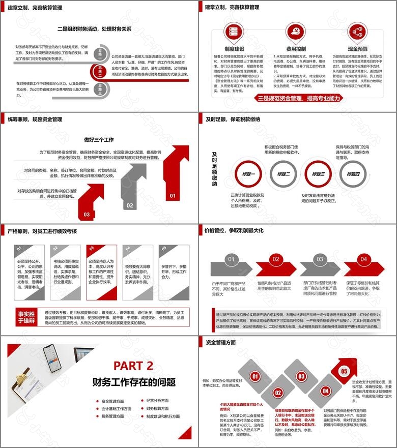 简约商务风2022财务部工作总结PPT模板no.2